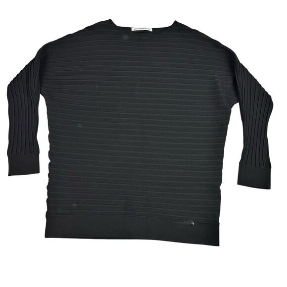 Adolfo Dominguez Women's Medium Black Ribbed Sweater - Picture 3 of 9